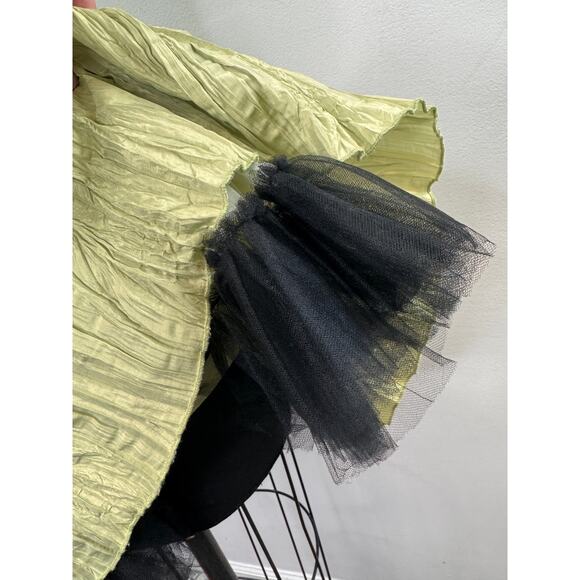 Vintage Jessica McClintock Gunne Sax Green Prom Dress Crinkled Tulle Size 7 USA - Picture 4 of 9